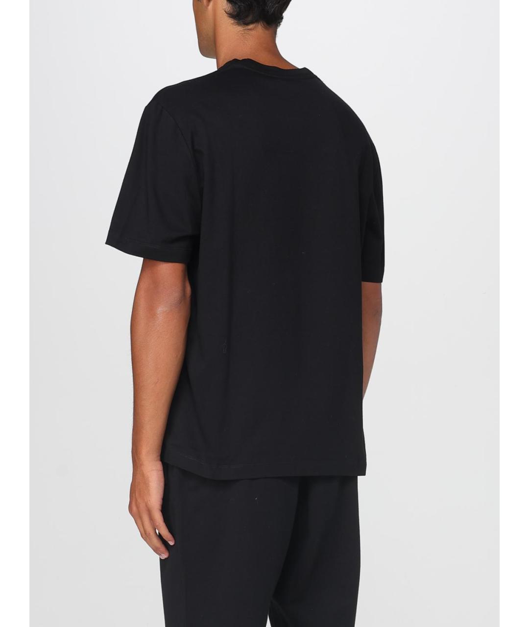 VERSACE Черная хлопковая футболка, фото 3