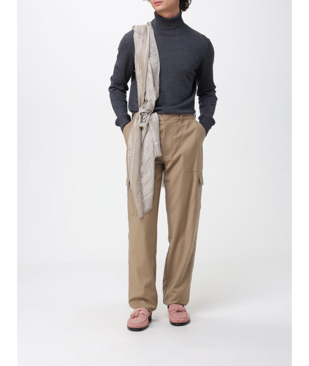 ETRO Бежевый шарф, фото 4