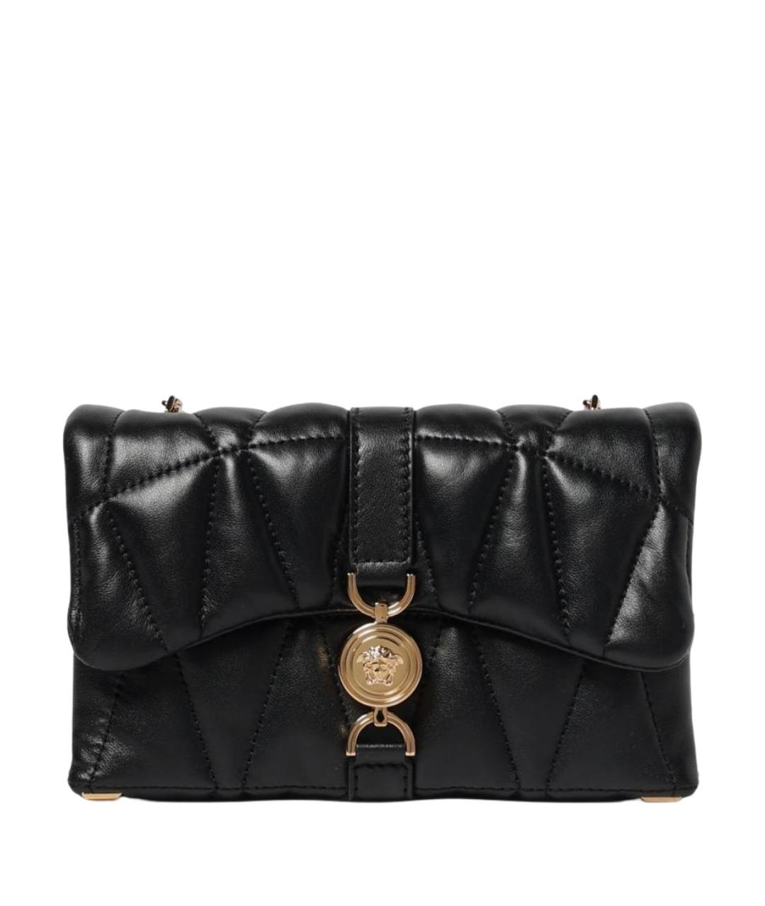 VERSACE Черная кожаная сумка через плечо, фото 1