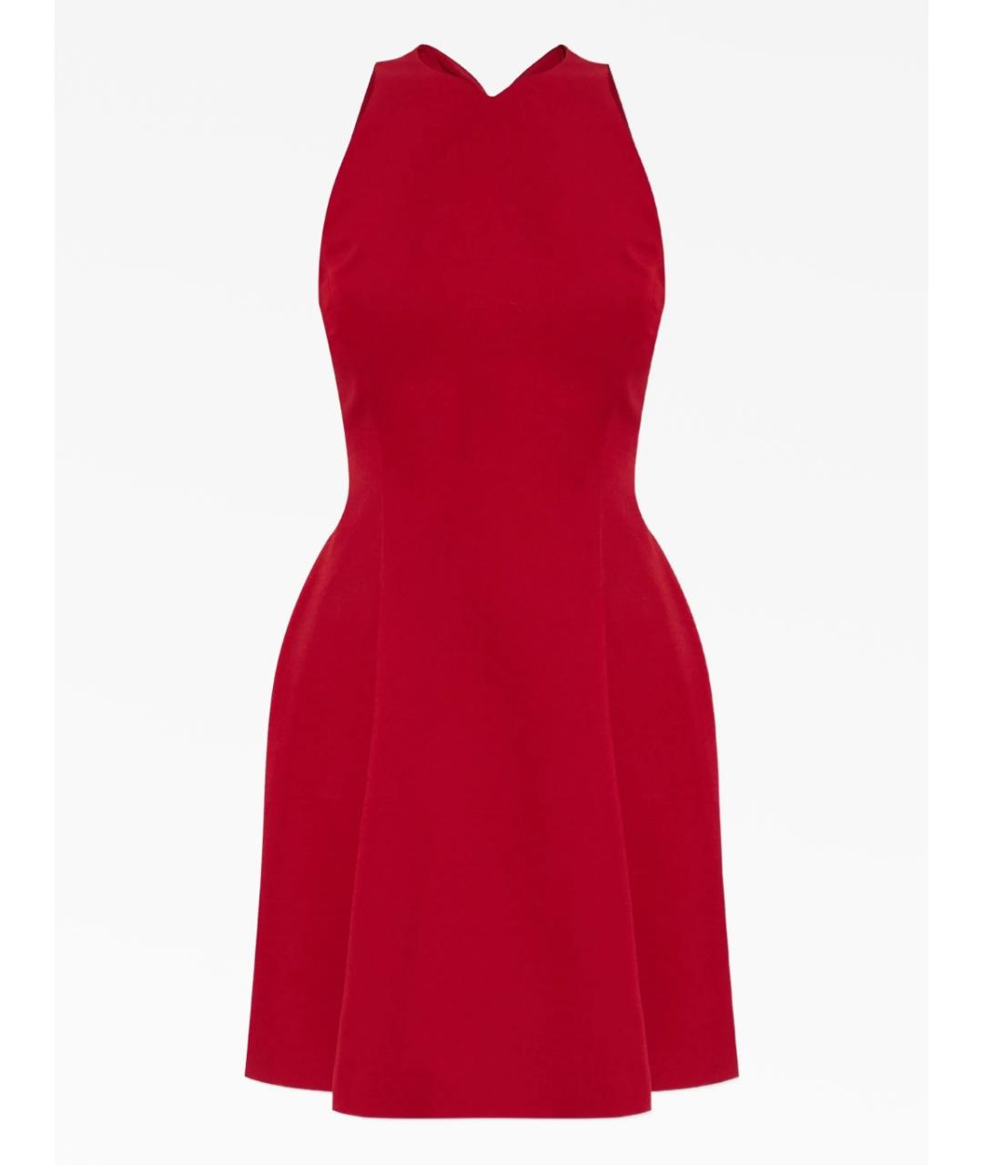 VERSACE Красное шерстяное коктейльное платье, фото 7