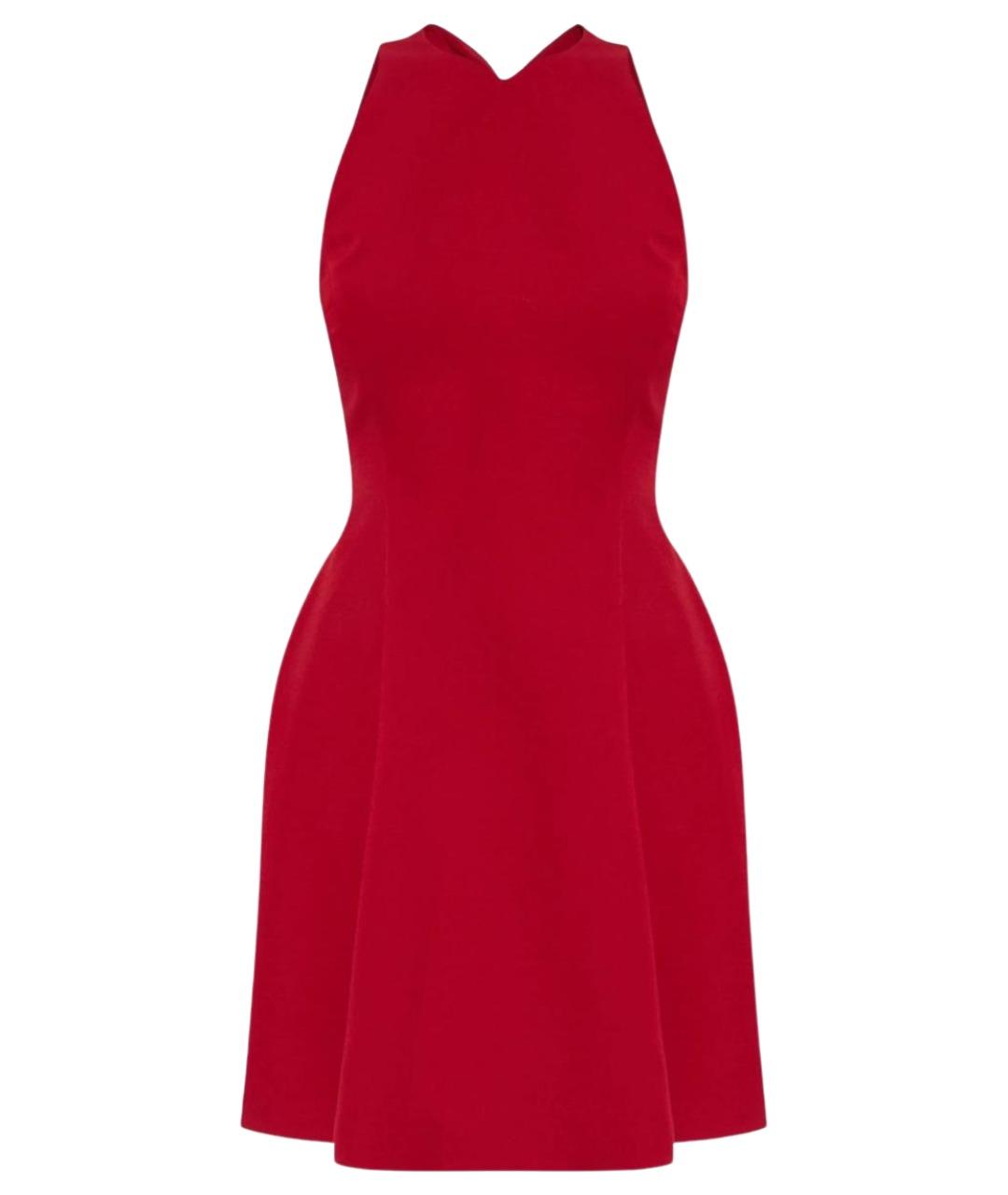 VERSACE Красное шерстяное коктейльное платье, фото 1