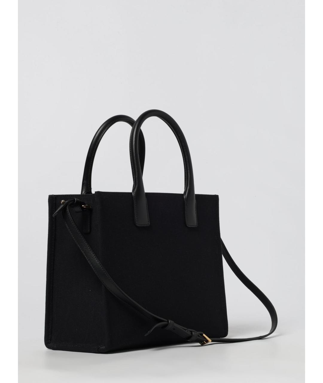 VERSACE Черная хлопковая сумка тоут, фото 3