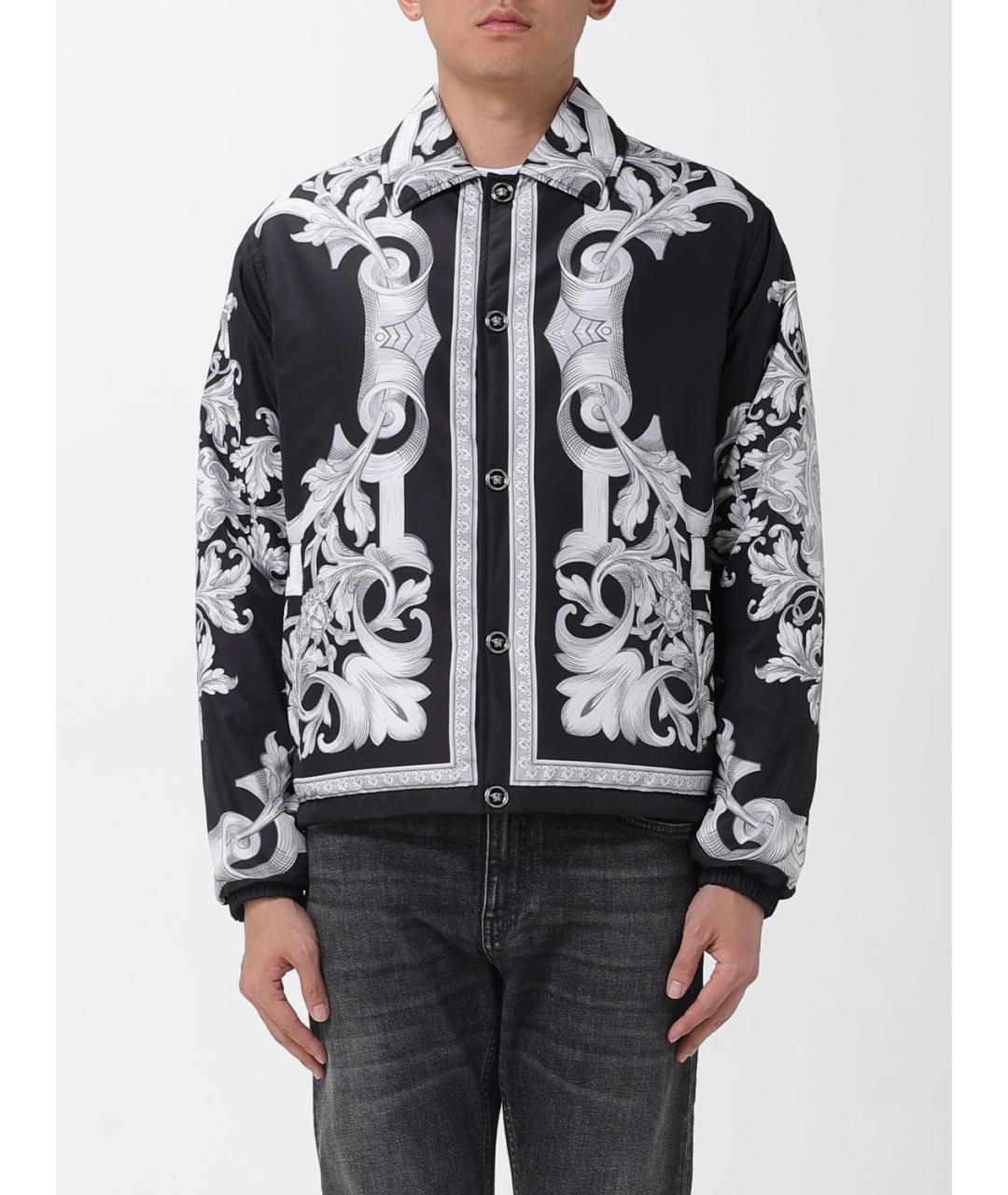 VERSACE Черная синтетическая куртка, фото 6