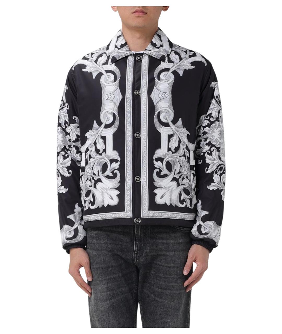 VERSACE Черная синтетическая куртка, фото 1