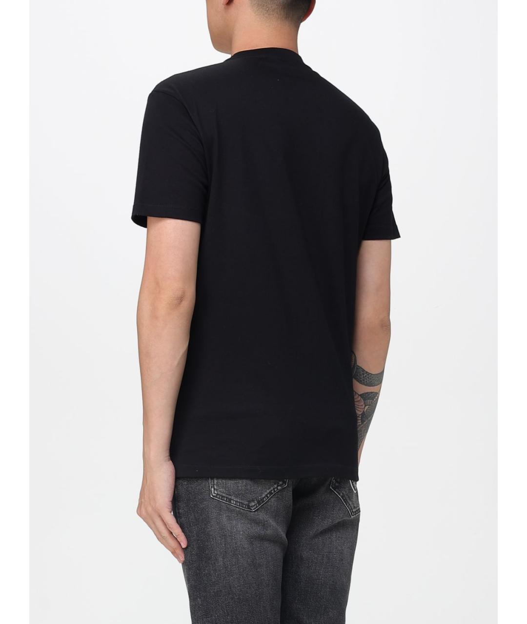 VERSACE Черная хлопковая футболка, фото 3