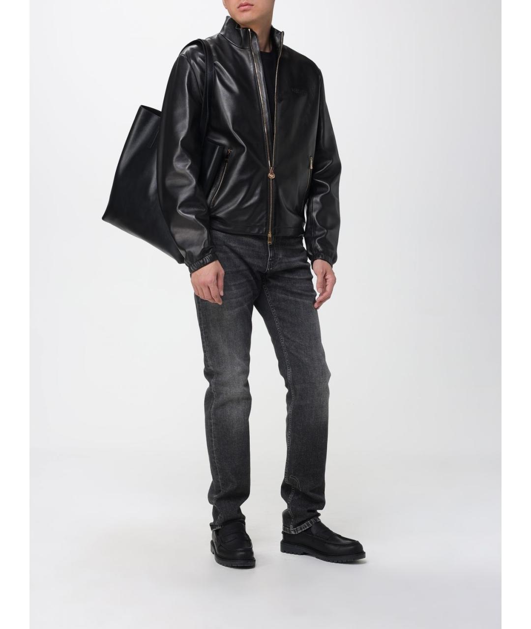 VERSACE Черная хлопковая футболка, фото 2