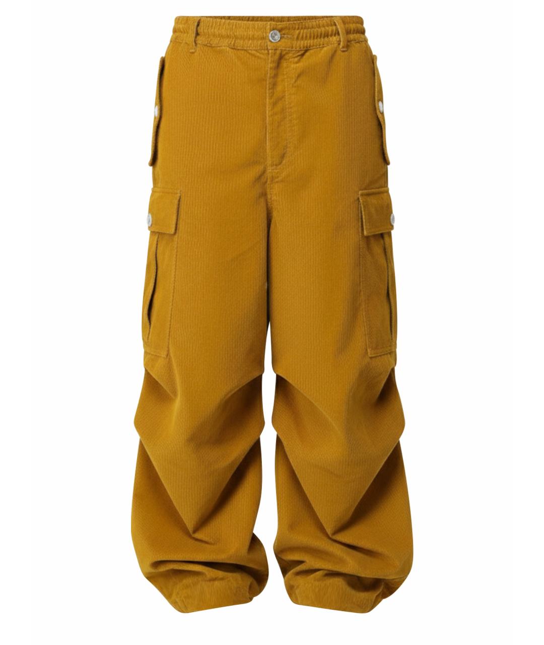 MARNI Желтые хлопковые повседневные брюки, фото 1