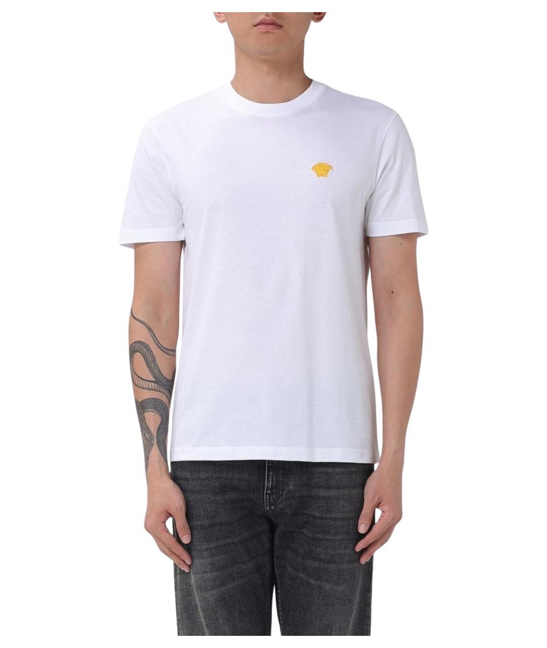 VERSACE Белая хлопковая футболка, фото 1