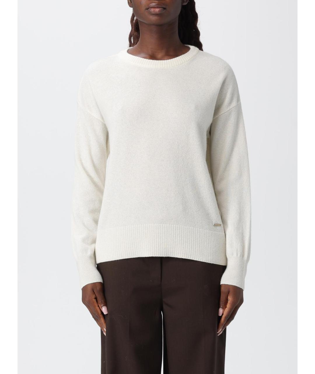 WOOLRICH Бежевый шерстяной джемпер / свитер, фото 4