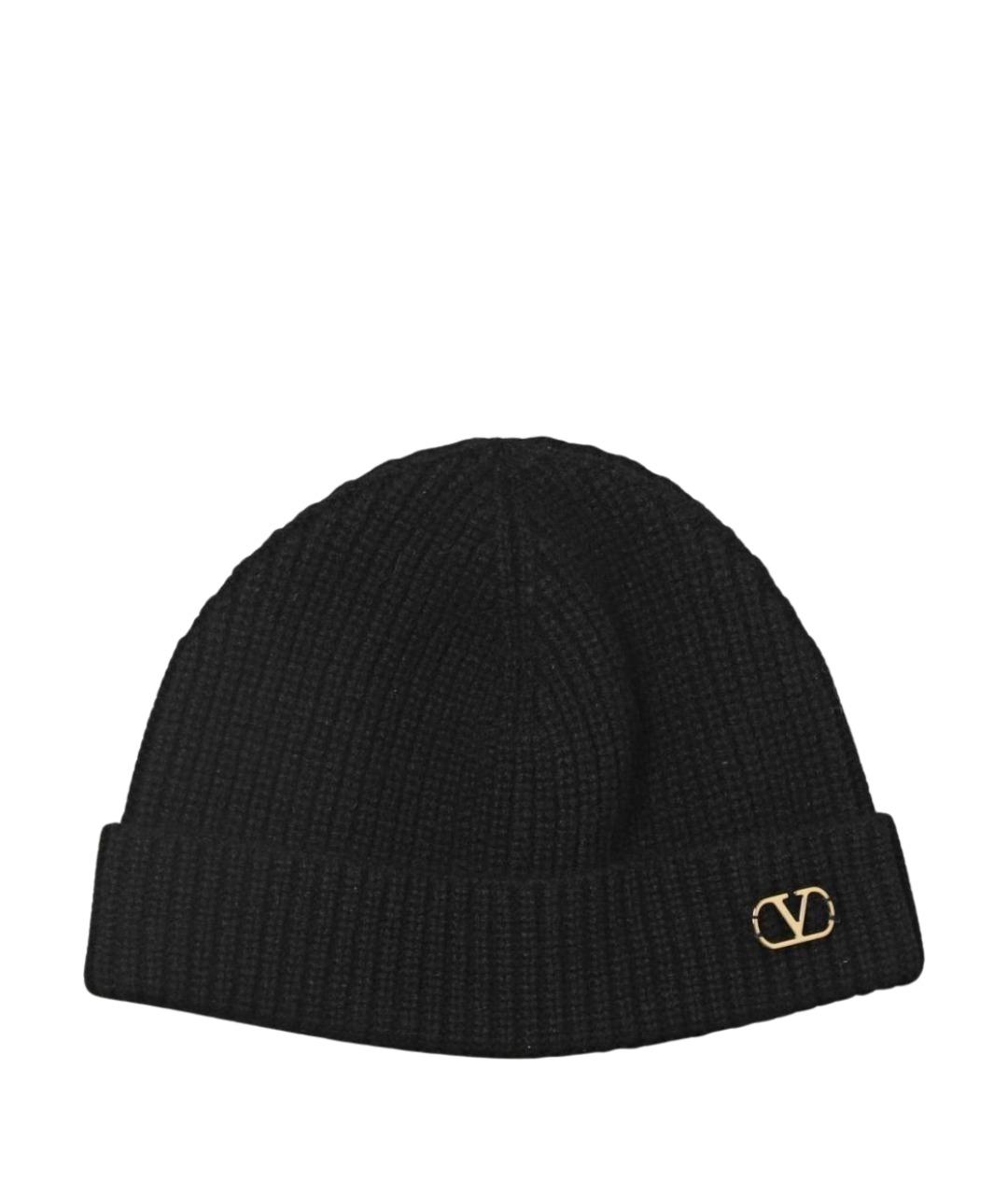 VALENTINO Черная шерстяная шапка, фото 1