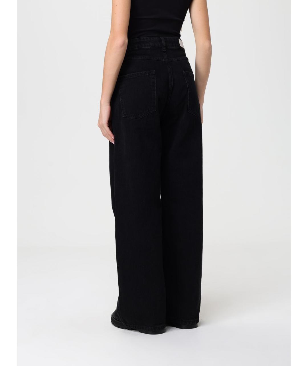 ICON DENIM Черные хлопковые прямые джинсы, фото 2