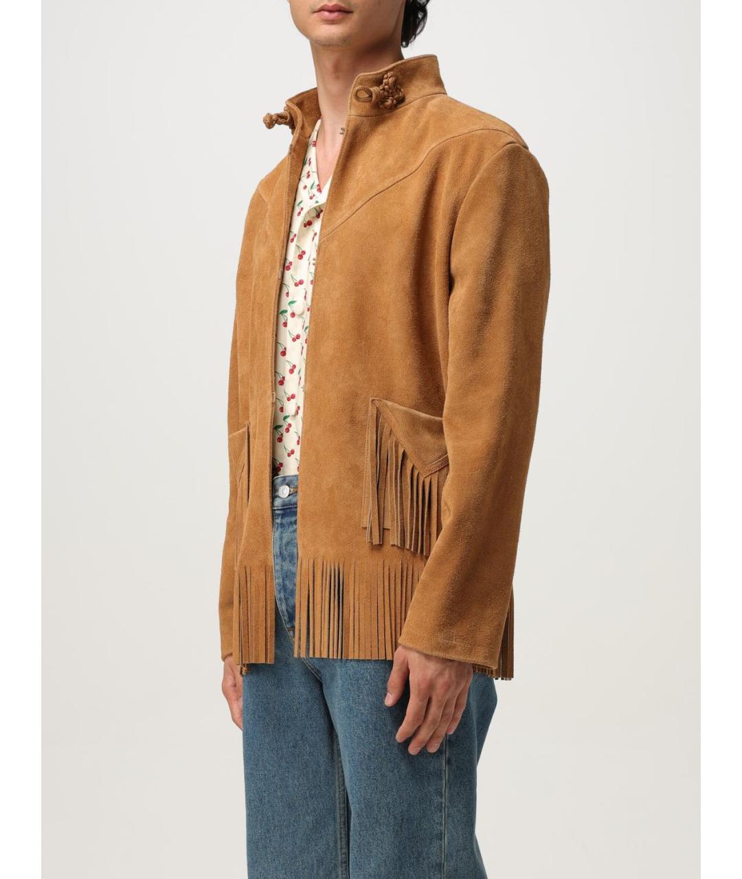 VALENTINO Коричневая замшевая куртка, фото 4