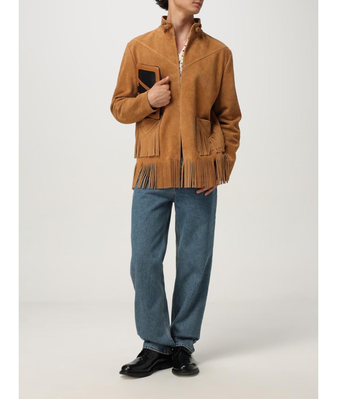 VALENTINO Коричневая замшевая куртка, фото 2