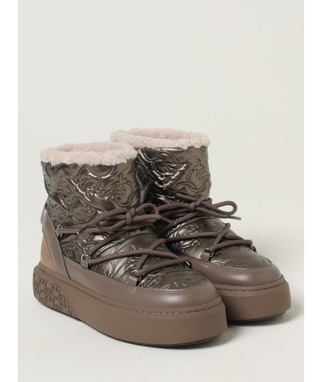 PINKO Коричневые синтетические ботинки, фото 2