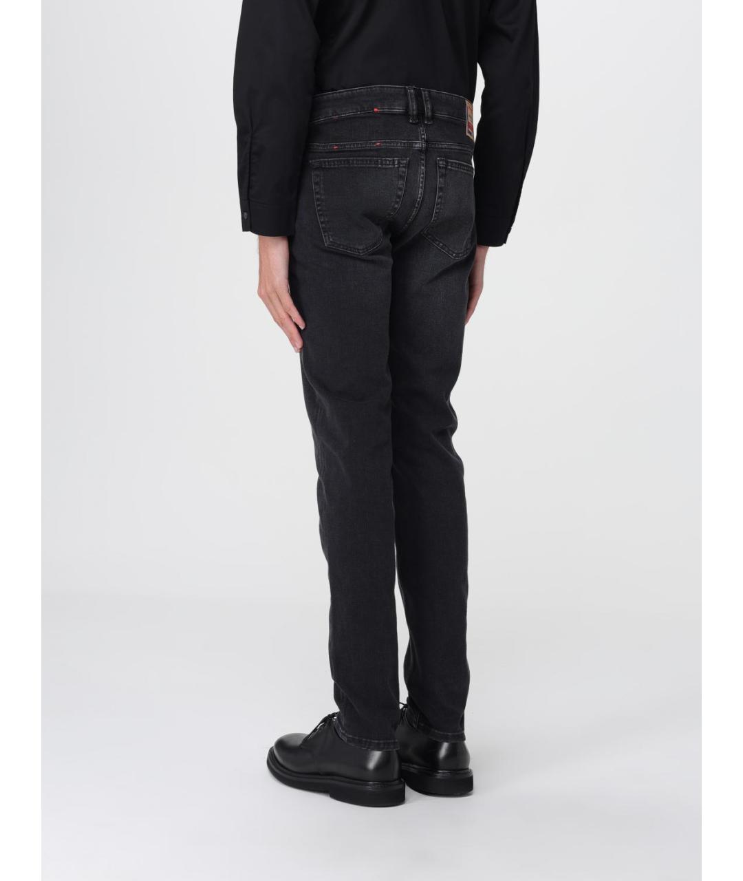 DIESEL Черные хлопко-эластановые джинсы скинни, фото 3