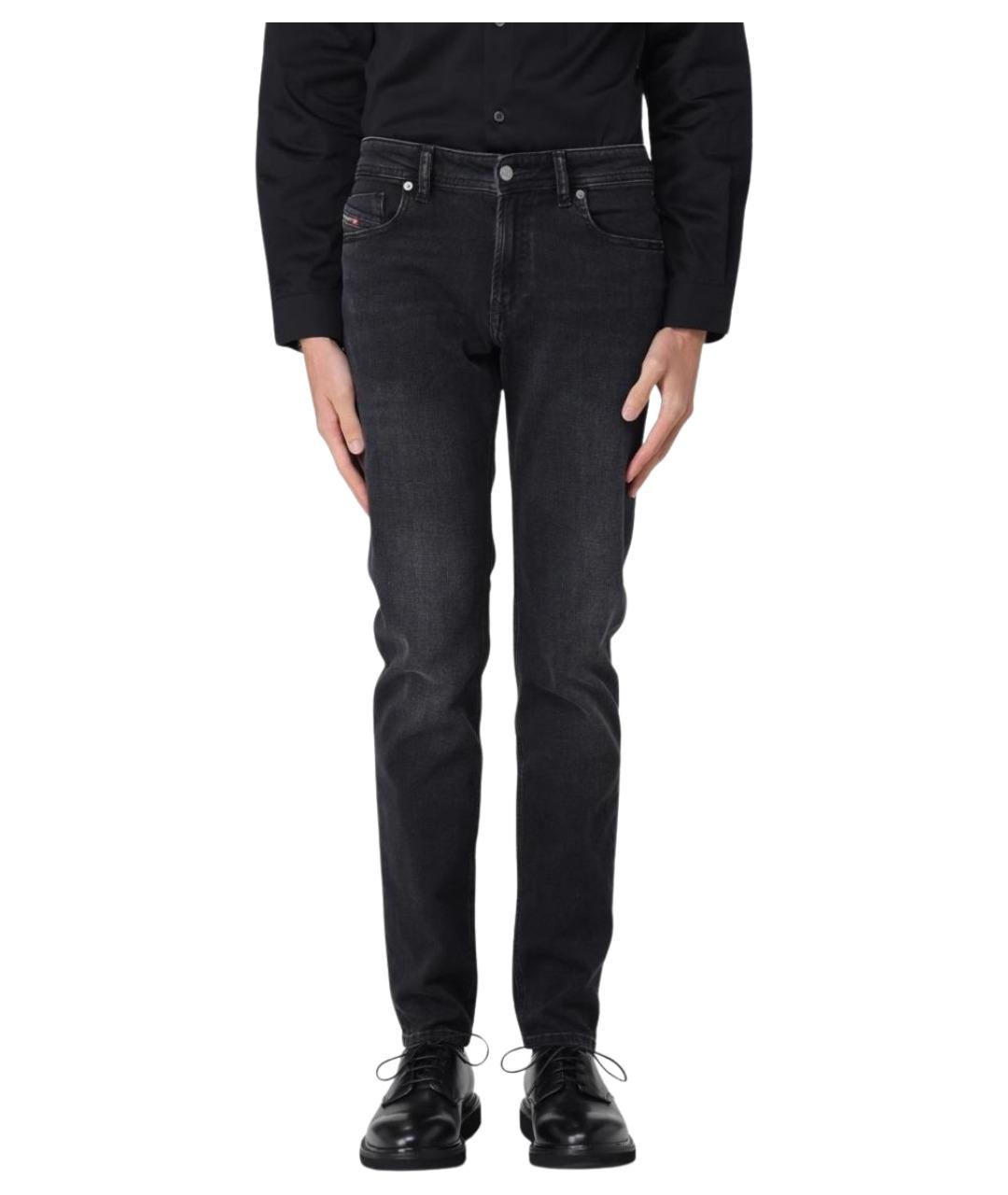 DIESEL Черные хлопко-эластановые джинсы скинни, фото 1