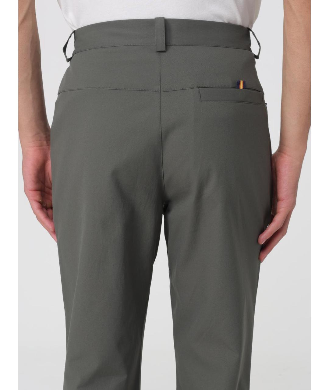 K-WAY Хаки полиэстеровые классические брюки, фото 3