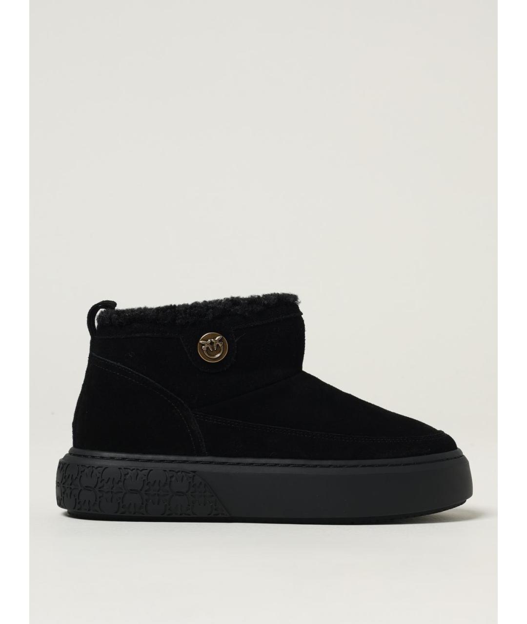 PINKO Черные кожаные ботинки, фото 4