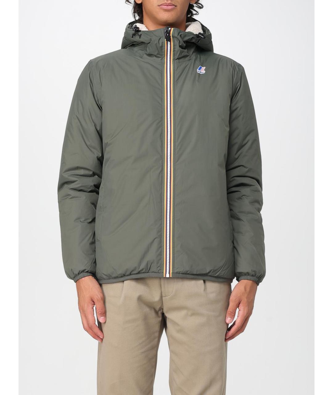 K-WAY Хаки полиамидовая куртка, фото 2