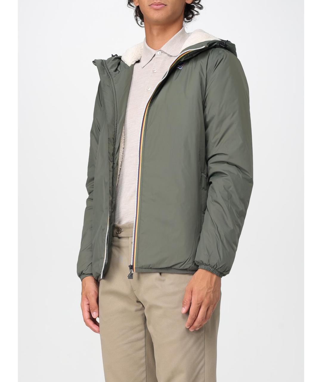 K-WAY Хаки полиамидовая куртка, фото 4