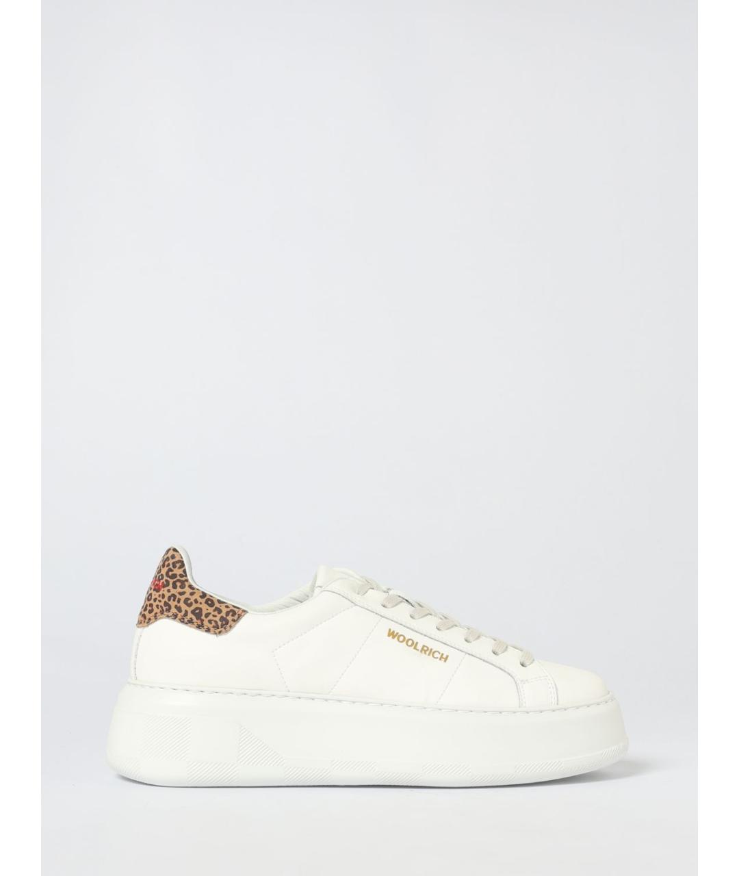 WOOLRICH Белые кожаные кроссовки, фото 4