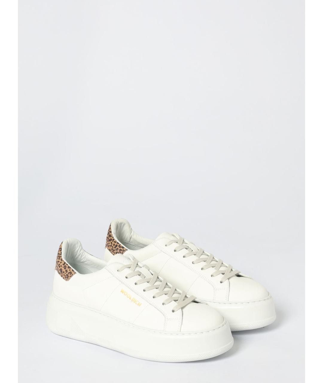 WOOLRICH Белые кожаные кроссовки, фото 2