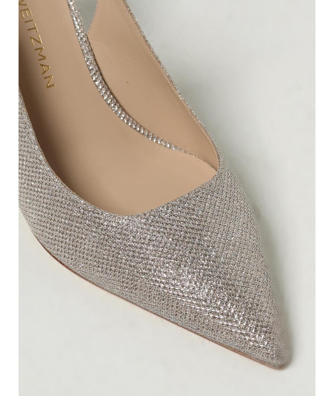 STUART WEITZMAN Бежевые кожаные туфли, фото 4