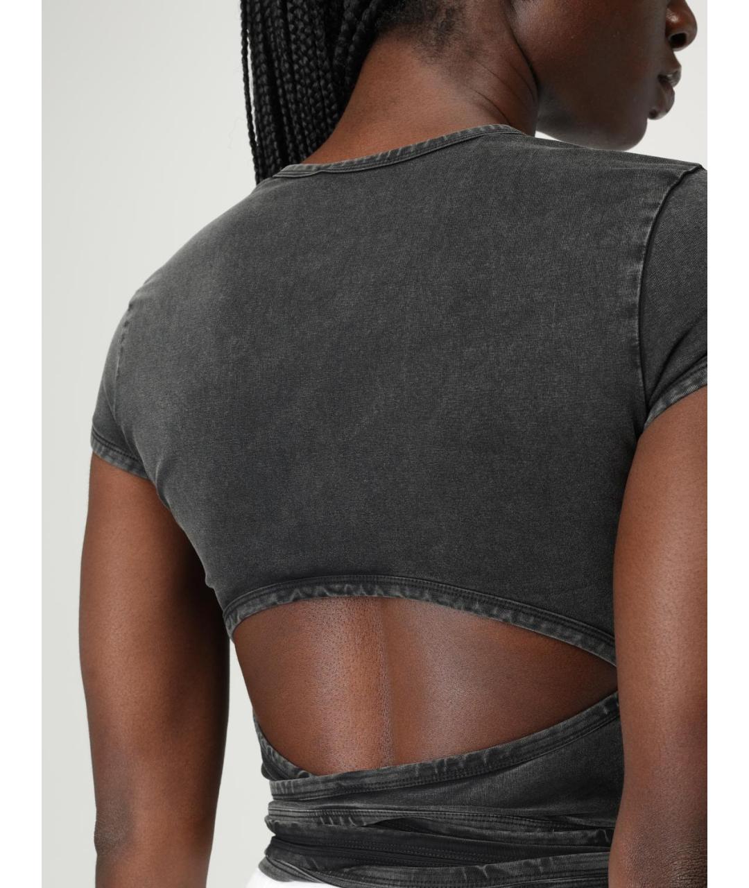 DIESEL Черная хлопковая футболка, фото 3