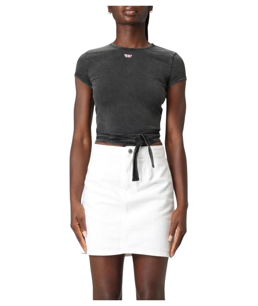 DIESEL Черная хлопковая футболка, фото 1