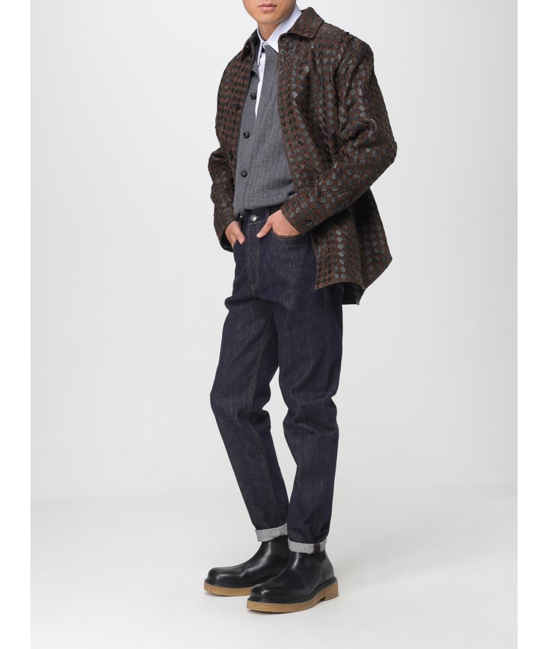 BOTTEGA VENETA Коричневая кожаная куртка, фото 3