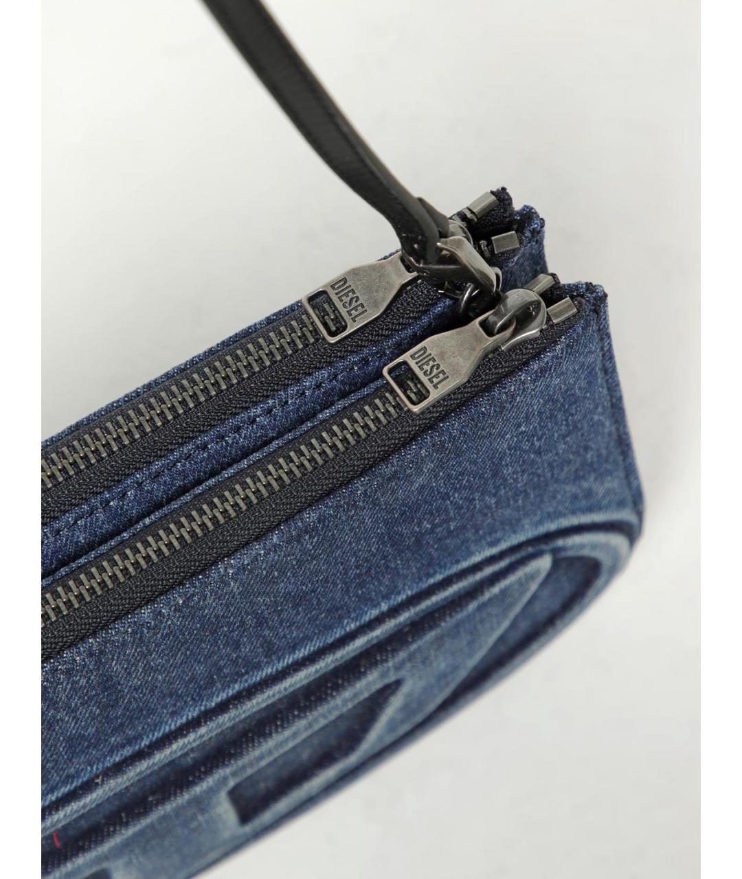 DIESEL Синяя хлопковая сумка через плечо, фото 3