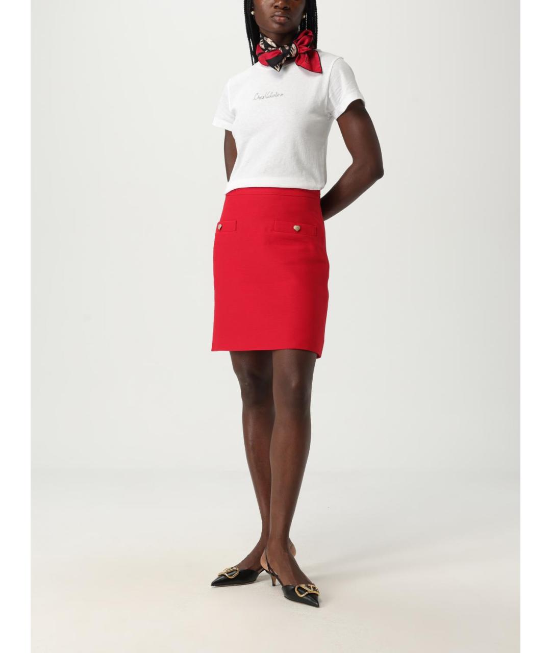 VALENTINO Белая хлопковая футболка, фото 2