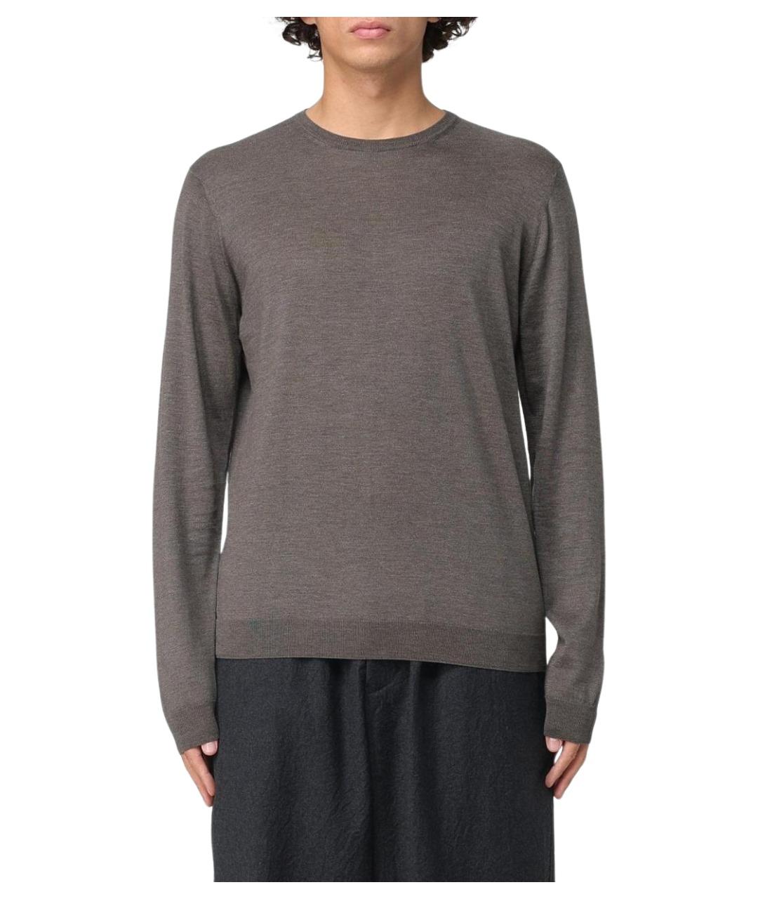 GIORGIO ARMANI Серый шелковый джемпер / свитер, фото 1