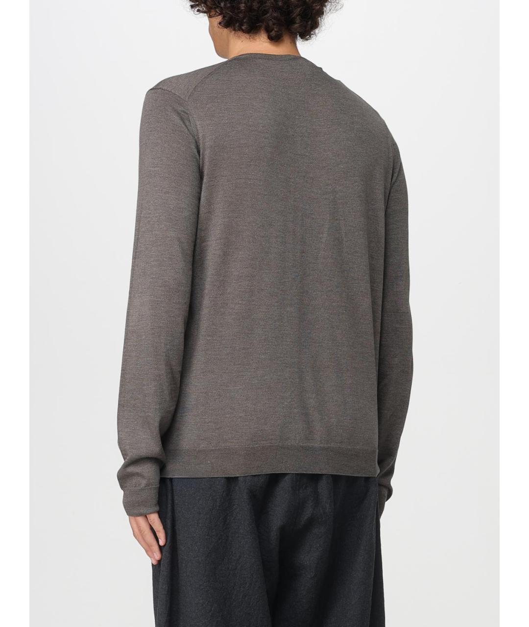 GIORGIO ARMANI Серый шелковый джемпер / свитер, фото 3