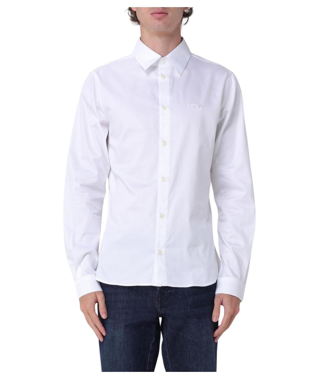 DIESEL Белая хлопковая кэжуал рубашка, фото 1