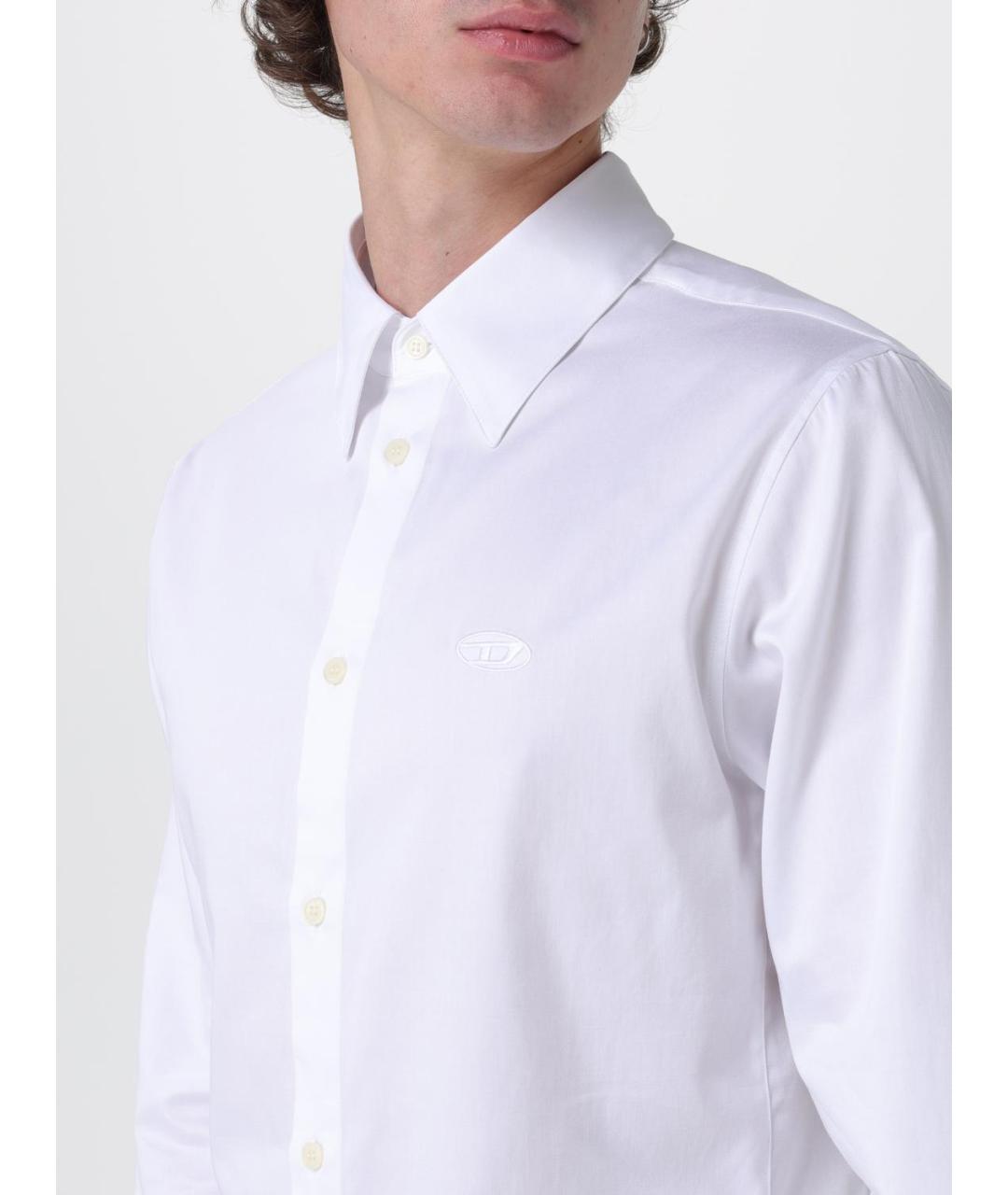 DIESEL Белая хлопковая кэжуал рубашка, фото 3