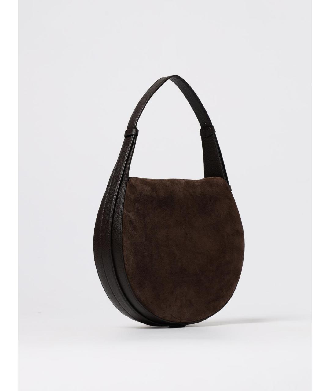 GIORGIO ARMANI Коричневая замшевая сумка через плечо, фото 3