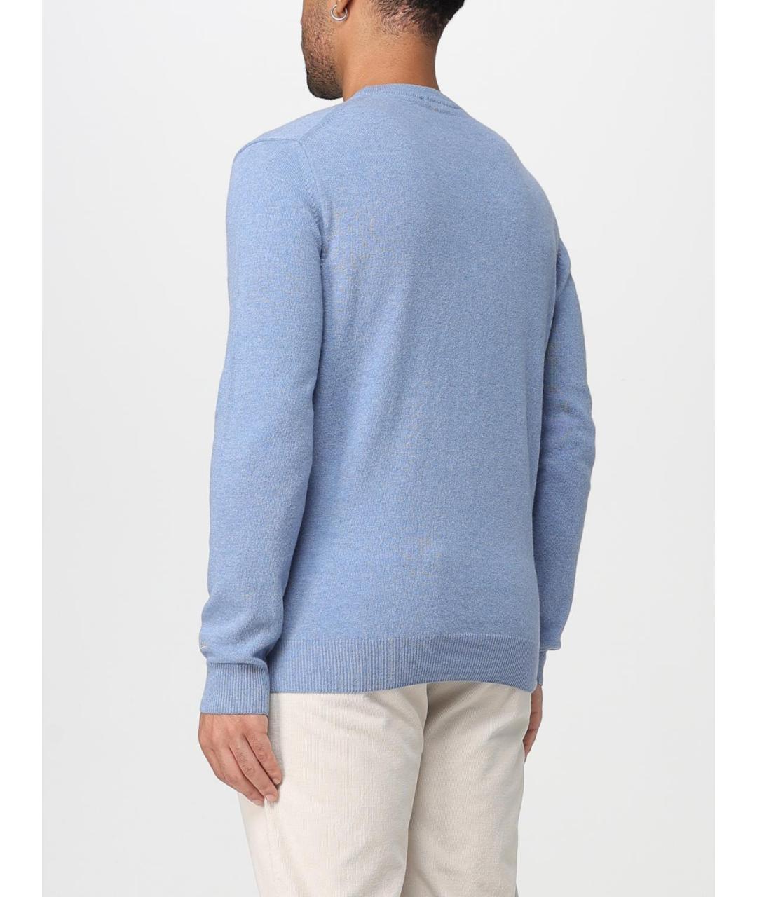 WOOLRICH Голубой шерстяной джемпер / свитер, фото 2