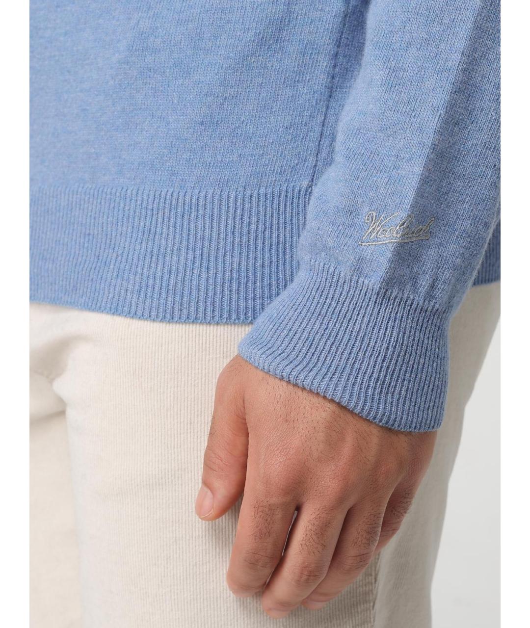 WOOLRICH Голубой шерстяной джемпер / свитер, фото 3