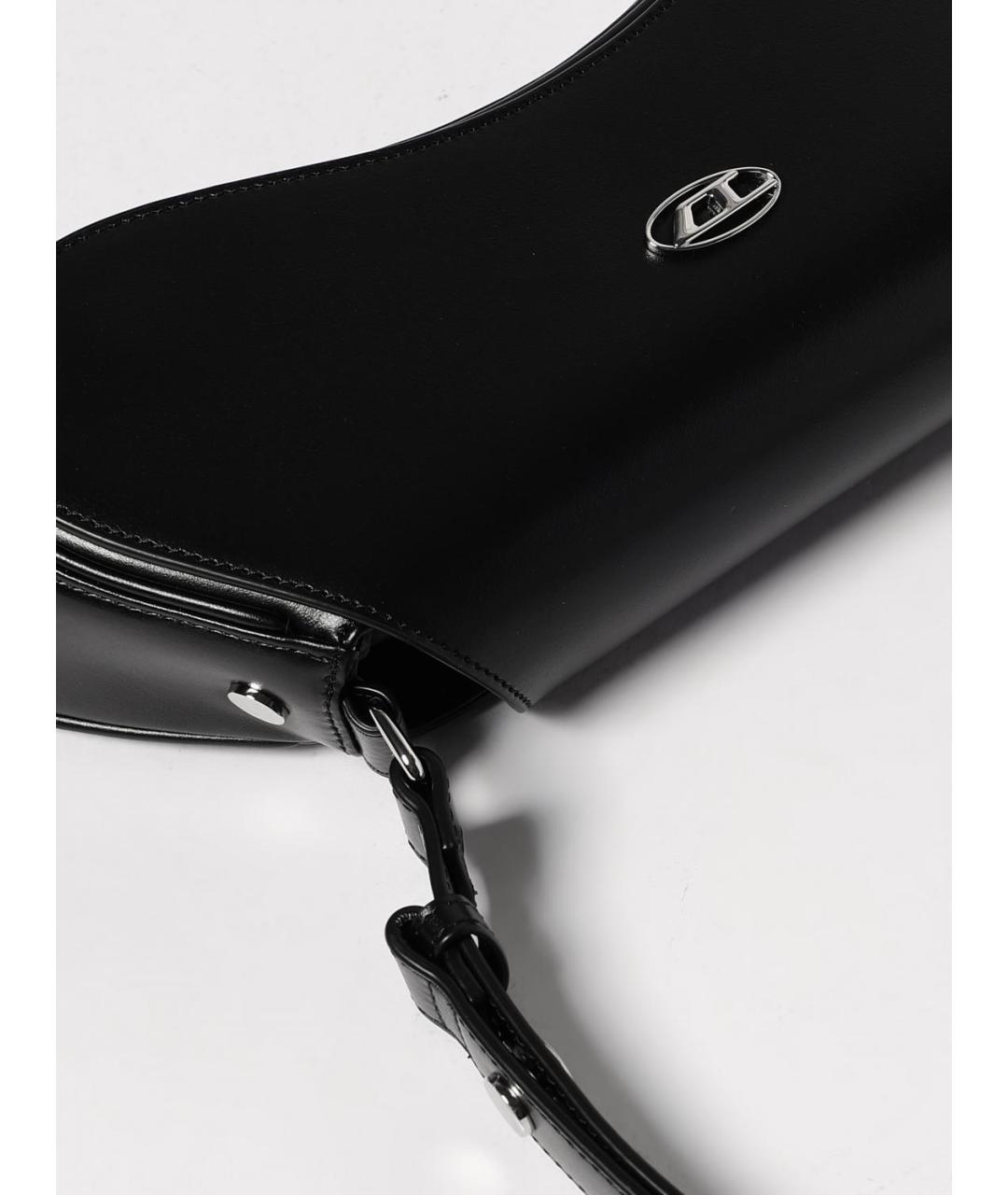 DIESEL Черная сумка через плечо из искусственной кожи, фото 4