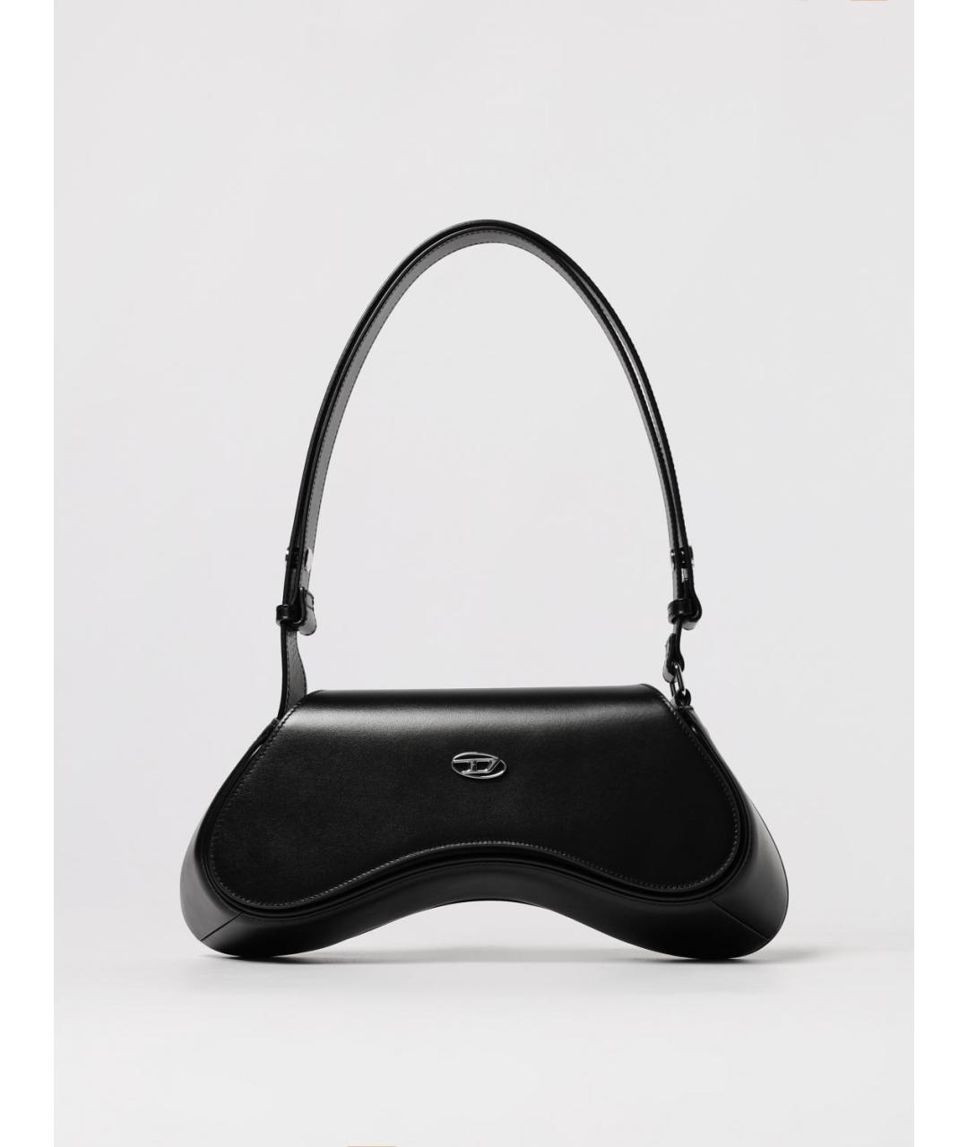 DIESEL Черная сумка через плечо из искусственной кожи, фото 5