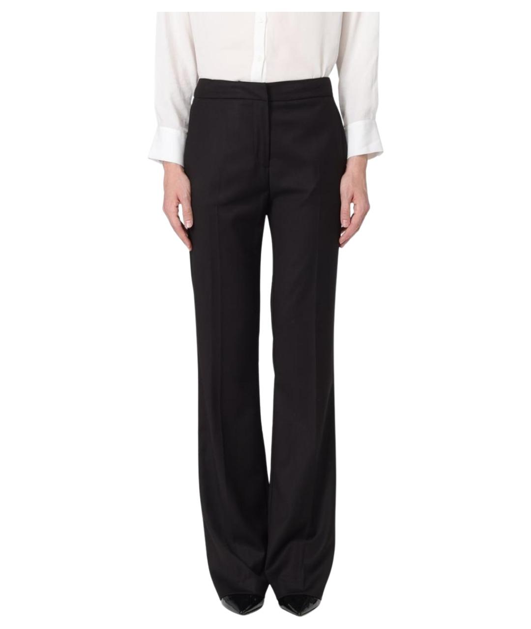 MAR DE MARGARITAS Черные креповые прямые брюки, фото 1