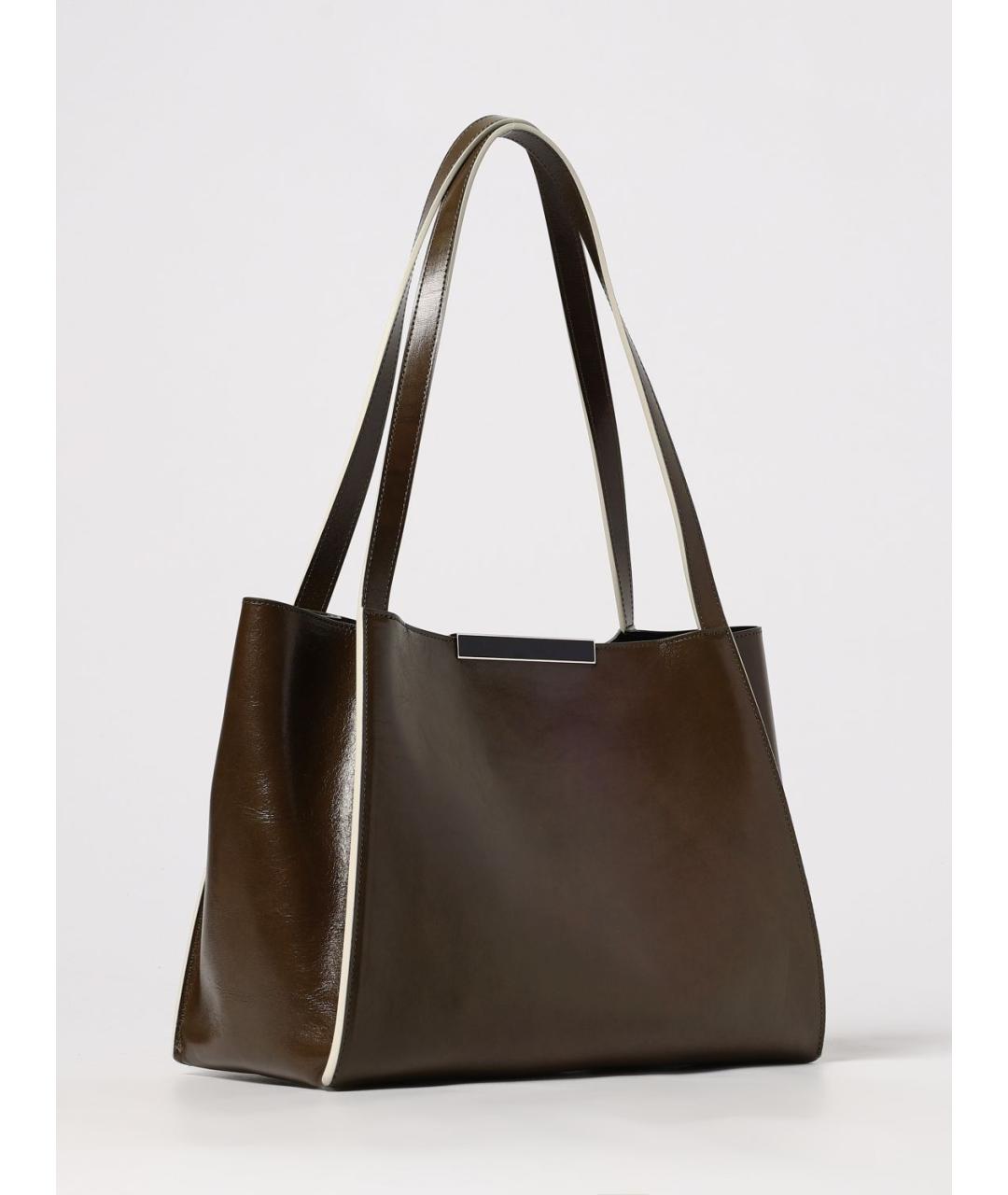 MARNI Зеленая кожаная сумка тоут, фото 3