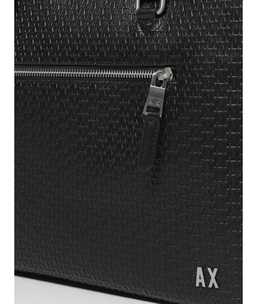ARMANI EXCHANGE Черная синтетическая сумка тоут, фото 3