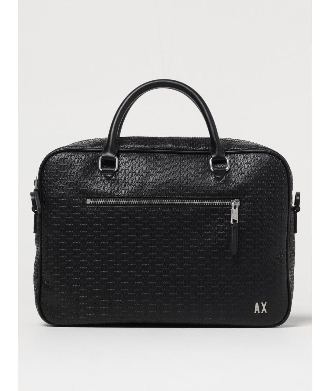 ARMANI EXCHANGE Черная синтетическая сумка тоут, фото 5