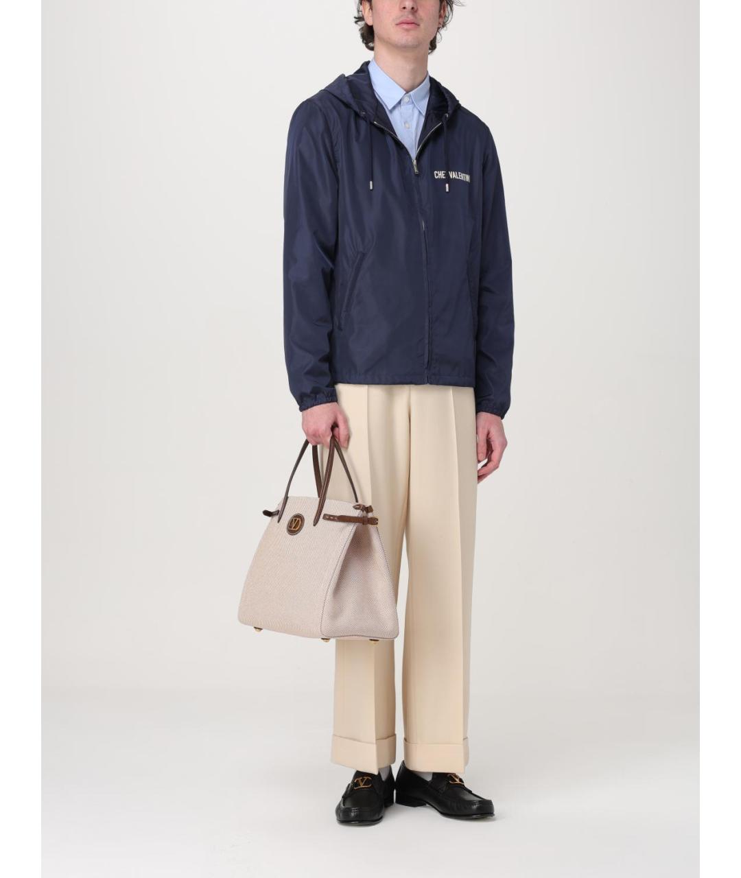 VALENTINO Синяя полиамидовая куртка, фото 2