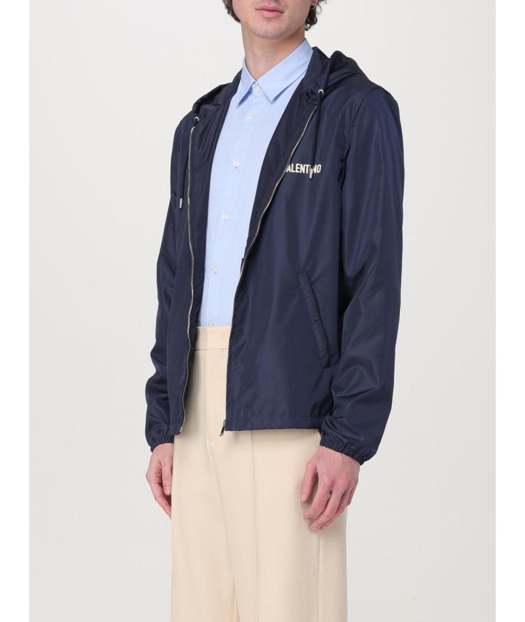 VALENTINO Синяя полиамидовая куртка, фото 4