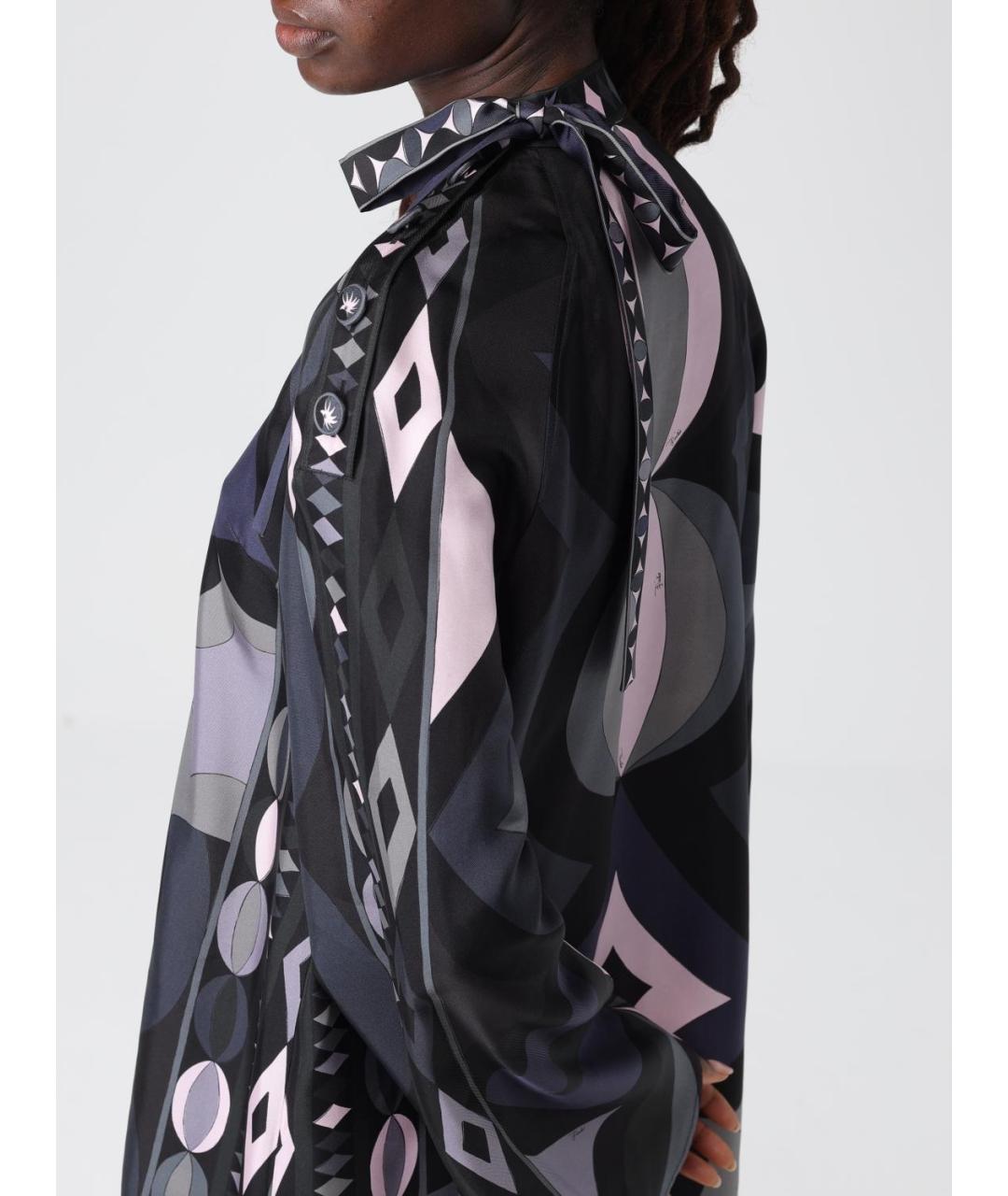 PUCCI Мульти шелковое повседневное платье, фото 5