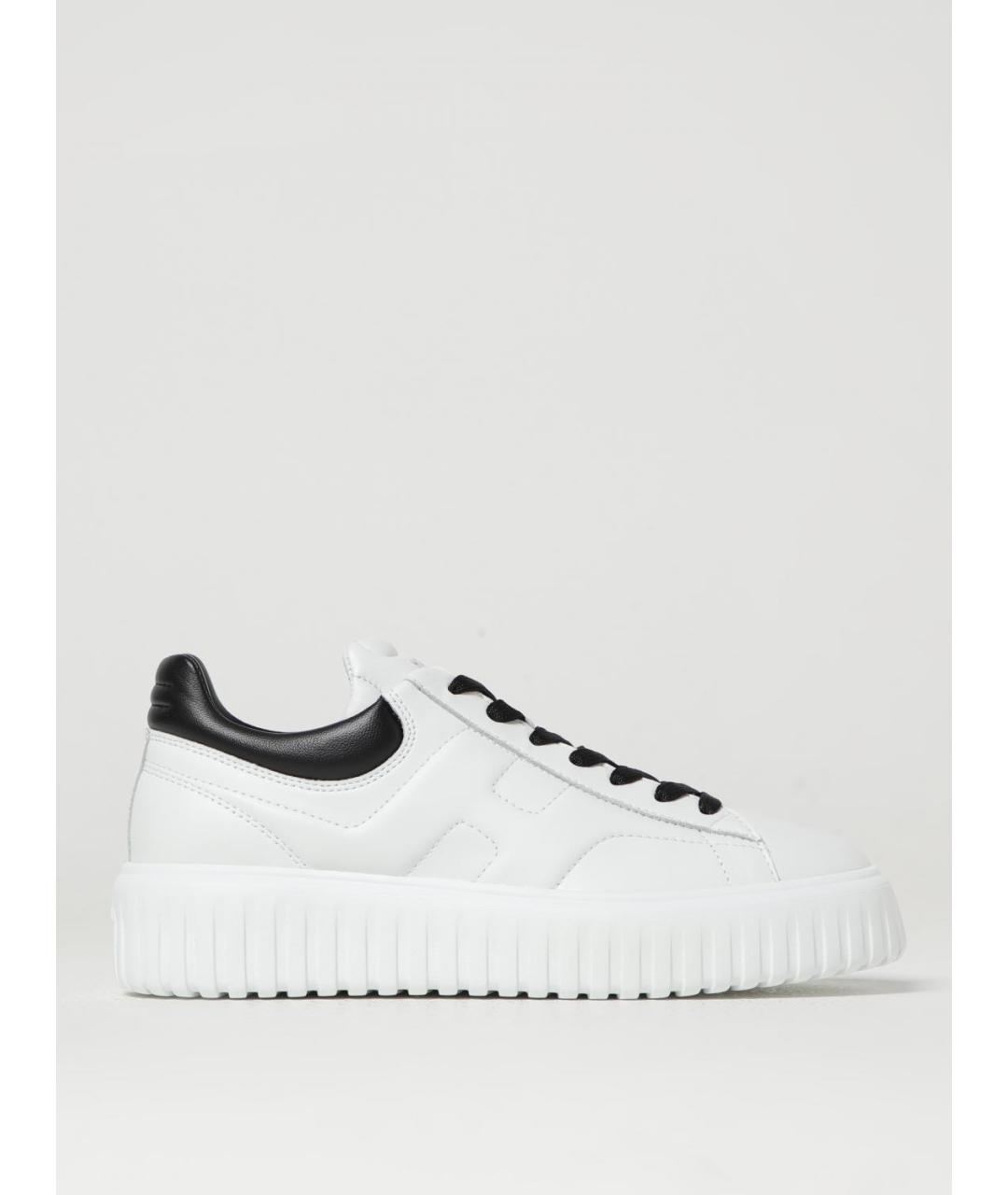 HOGAN Белые кожаные низкие кроссовки / кеды, фото 5