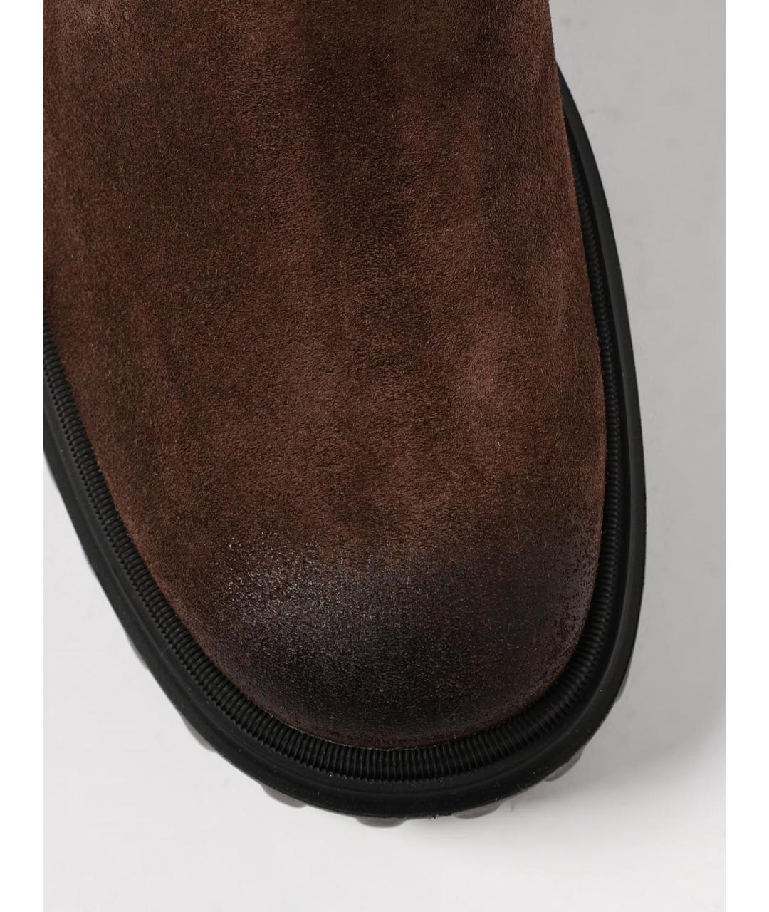 HOGAN Коричневые замшевые полусапоги, фото 4